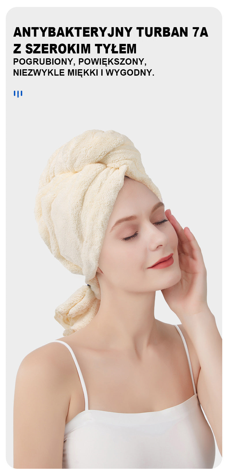 Chusta do suszenia włosów z piankowej welny dla kobiet, grubsza, z szerokim zastosowaniem, do owijania włosów, szybkoschnąca, do użytku domowego, chłonna, bez suszenia suszarki, czapka kąpielowa