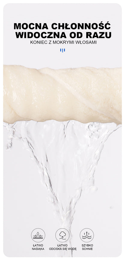 Chusta do suszenia włosów z piankowej welny dla kobiet, grubsza, z szerokim zastosowaniem, do owijania włosów, szybkoschnąca, do użytku domowego, chłonna, bez suszenia suszarki, czapka kąpielowa