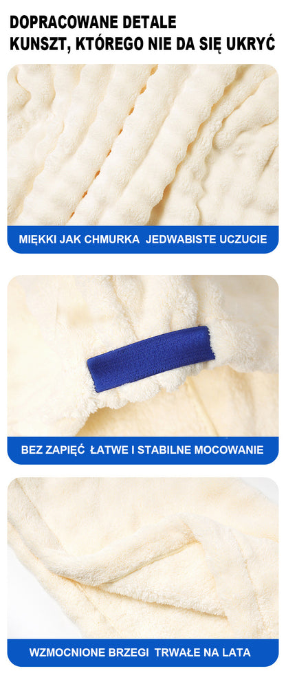 Chusta do suszenia włosów z piankowej welny dla kobiet, grubsza, z szerokim zastosowaniem, do owijania włosów, szybkoschnąca, do użytku domowego, chłonna, bez suszenia suszarki, czapka kąpielowa